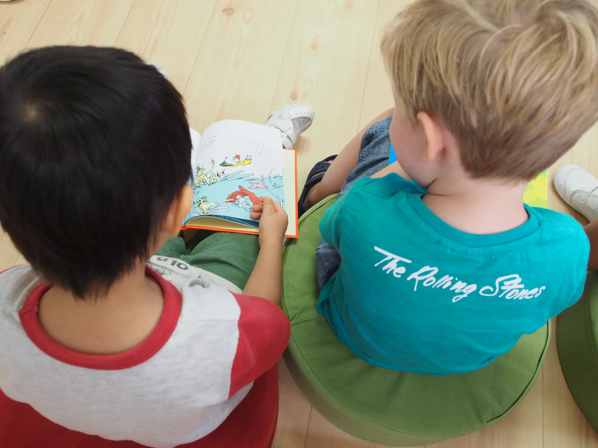 Reading together during the morning